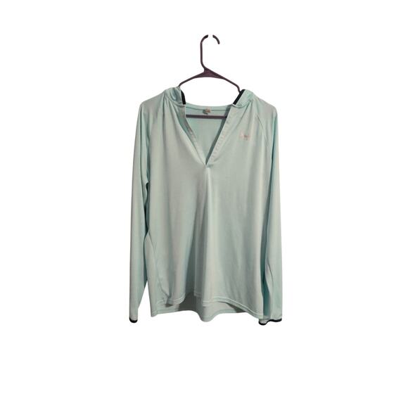 Under Armour HeatGear Hoodie – Teal w/ Blue Trim - Picture 1 of 2